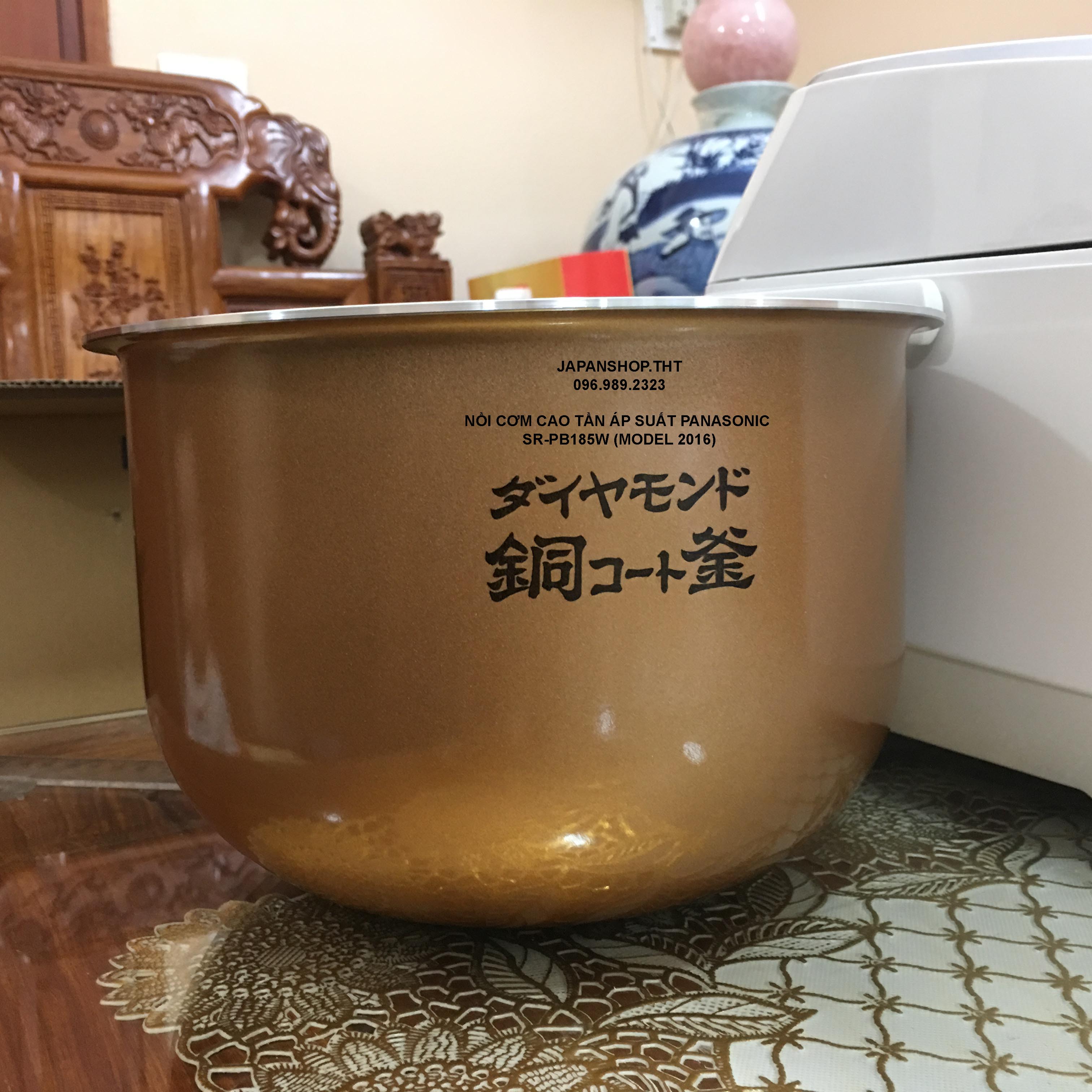 Click để xem ảnh lớn NỒI CƠM CAO TẦN ÁP SUẤT PANASONIC SR-PB185-W